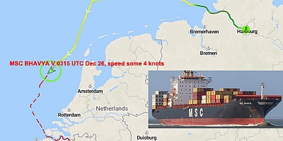 Antwerp'e yakla?an MSC konteyner gemisinde bomba tehdidi