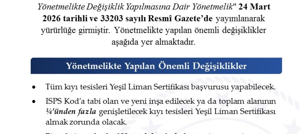 Çevreci Kriterler Güncellendi