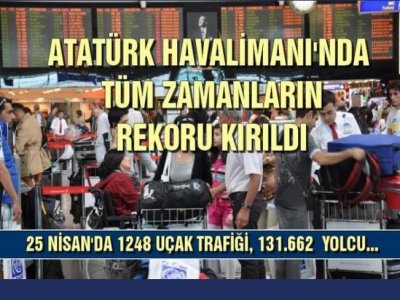 Atatürk Hava Limanı Yine Rekor Kırdı
