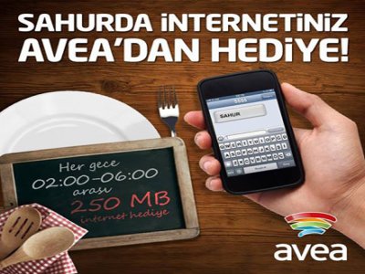 Avea`dan Sahurda Ücretsiz İnternet Kampanyası