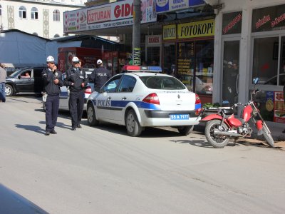 Bafra’da motosikletlere ceza yağdı