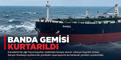 BANDA GEMİSİ KURTARILDI