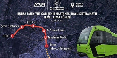 BURSA EMEK-YHT GAR-ŞEHİR HASTANESİ METRO HATTI’NIN TEMELİ ATILDI