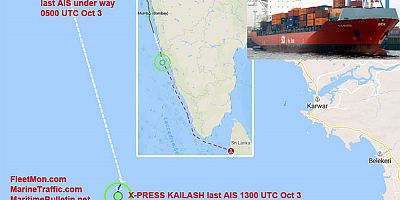 Dev Konteyner Gemisi Denizde Terk Edildi