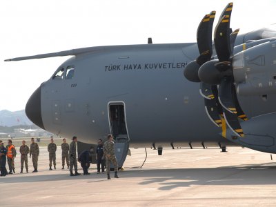 Dünyanın en büyük nakliye uçağı Atlas, Kayseri’de (1)