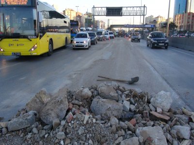 E-5’de hafriyat trafiği