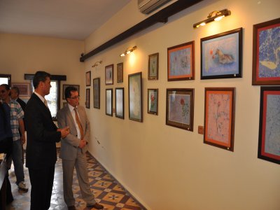 Etnoğrafya müzesinde ebru sergisi açıldı