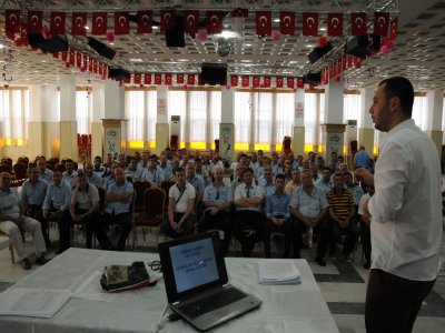 Halk Otobüsü şoförlerine iş güvenliği eğitimi verildi