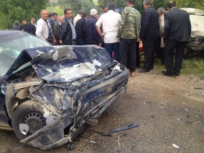 Harmanlı köyünde kaza: 5 yaralı