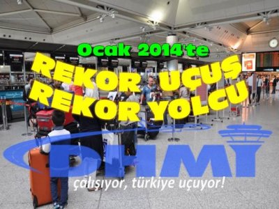 Havacılık 2014 Yılına Rekor Artışla Başladı
