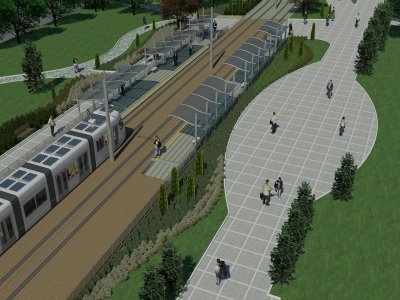 İzmir`de Tramvay İçin Yer Teslimi Yapıldı