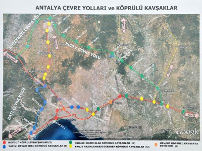 Karayolları Belek'e kadar 15 köprülü kavşak yapacak