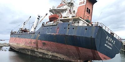 Kartal'da rıhtıma bağlı olan Boras isimli gemi yan yattı