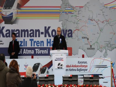 Konya-Karaman Hattında İlk Adım