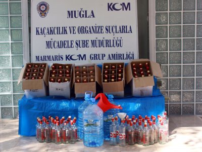 Muğla'da sahte içki operasyonu