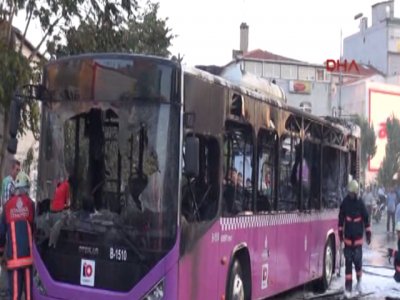 Okmeydanı`nda İett Otobüsüne Molotof