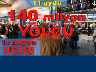 Onbir Ayda Yolcu Sayısı 140 Milyonu Geçti..