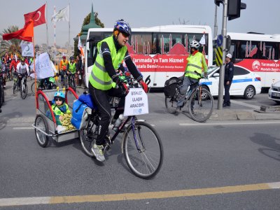 Sağlıklı yaşam için, tarihi yarımadada pedal çevirdiler