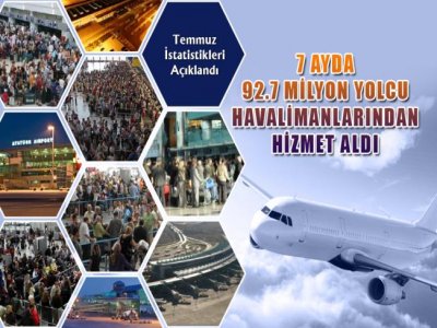 Temmuz Ayında 16,9 Milyon Yolcu Uçtu