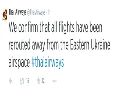 Thai havayolları : Ukrayna hava sahasını kullanmayacağız