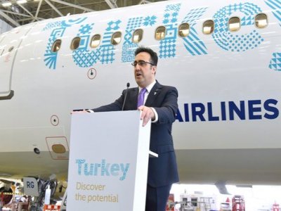 THY, DISCOVER THE POTENTIAL TURKET TASARIMLI UÇAĞI İLE HAVALANIYOR