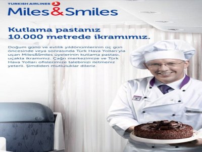 THY Uçakta Pasta Kesecek