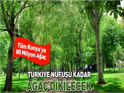 Türkiye Nüfusu Kadar Ağaç Dikilecek